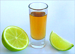 Tequila and lime